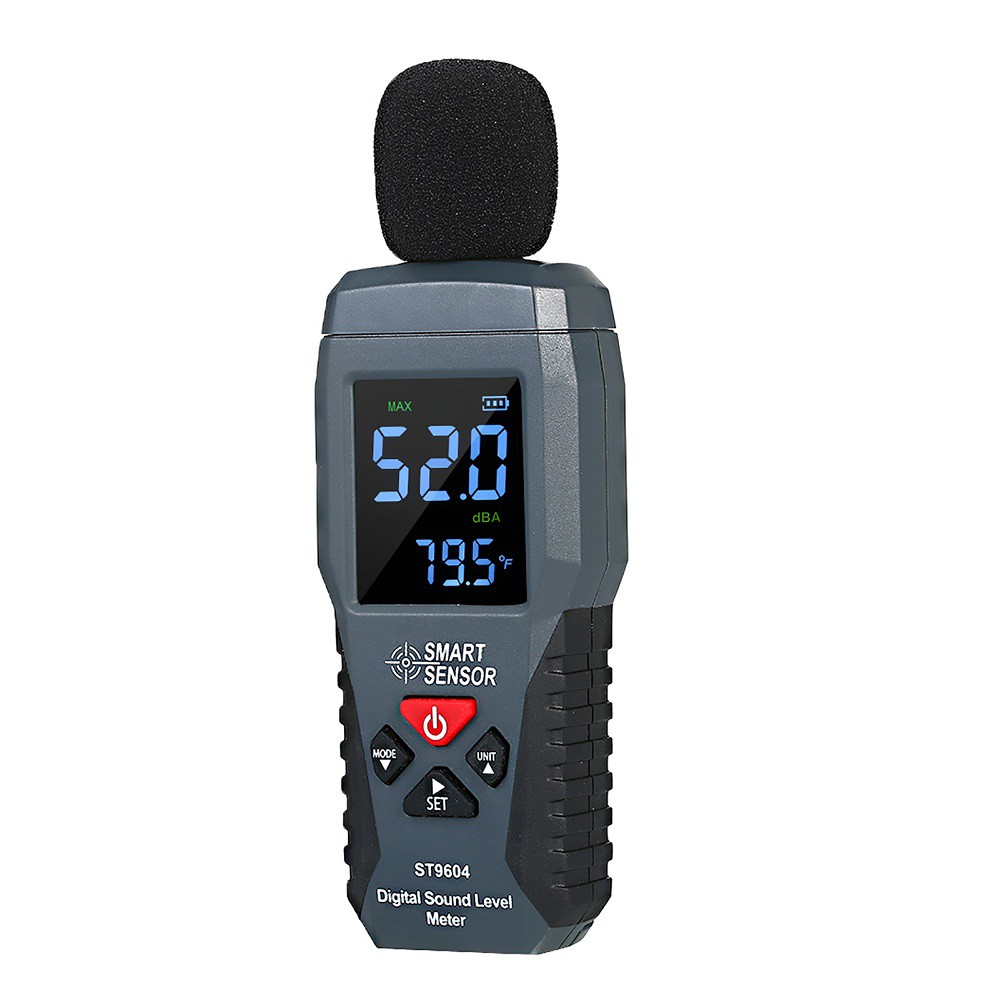 شور کی پیمائش کرنے والا آلہ ڈیسیبل ٹیسٹر 30-130dBA ST9604 استعمال کرنے سے پہل...